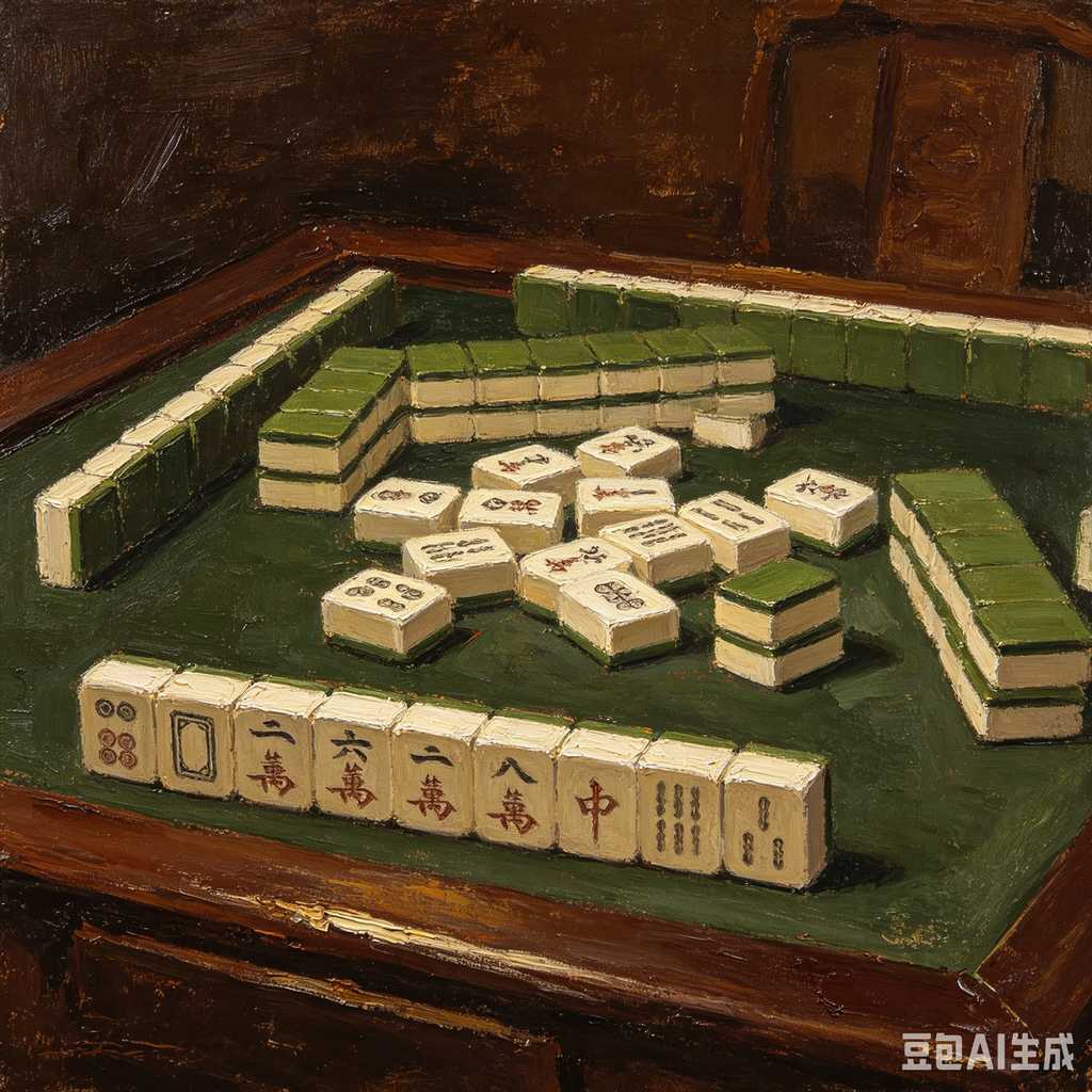 mini mahjong tiles keychain